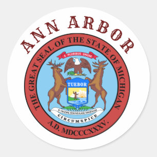 Ann Arbor, Michigan Classic Round Sticker