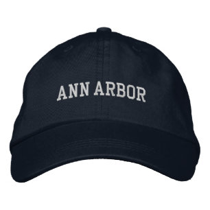 Ann Arbor Michigan Embroidered Baseball Hat