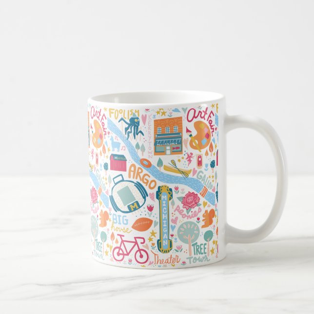 Ann Arbor Michigan Favourite Things Coffee Mug (Right)