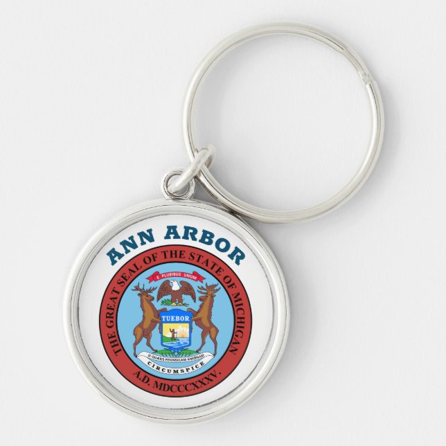 Ann Arbor, Michigan Key Ring (Front)