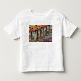 Ann Arbor, Michigan - Large Letter Scenes Toddler T-Shirt