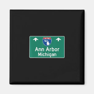 Ann Arbor Michigan Mi Interstate Highway Vacation Magnet
