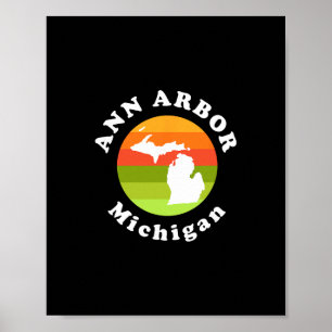 Ann Arbor Michigan Outdoors Sunrise Mi Vacation Poster