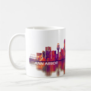 Ann Arbor Michigan Skyline Coffee Mug