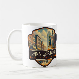 Ann Arbor, Michigan Vintage Coffee Mug