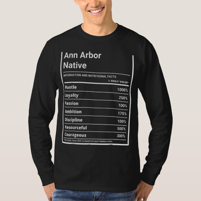 Ann Arbor Native  Nutrition Pride T-Shirt (Front)
