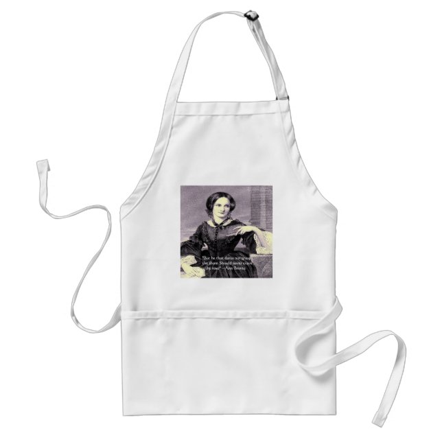 Ann Bronte "Rose Thorn" Wisdom Quote Gifts & Cards Standard Apron (Front)