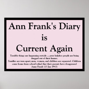 Ann Frank's Diary Quote Poster