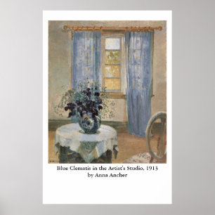 Anna Ancher's Blue Clematis in the Artist's Studio Poster