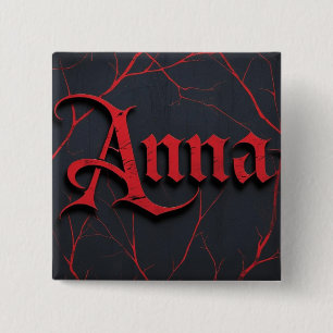 Anna In Gothic 15 Cm Square Badge