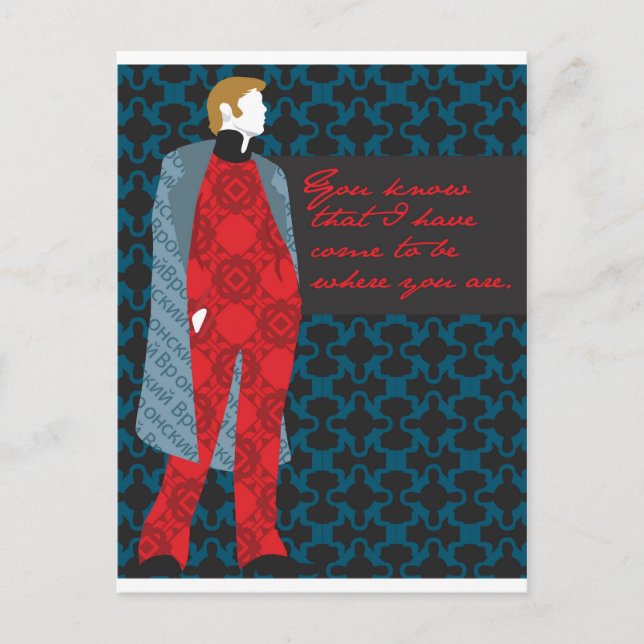 Anna Karenina Quote Gift "Count Vronsky" Postcard (Front)