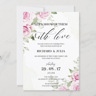 ANNA Let's Shower Invitation / Watercolor, Pink