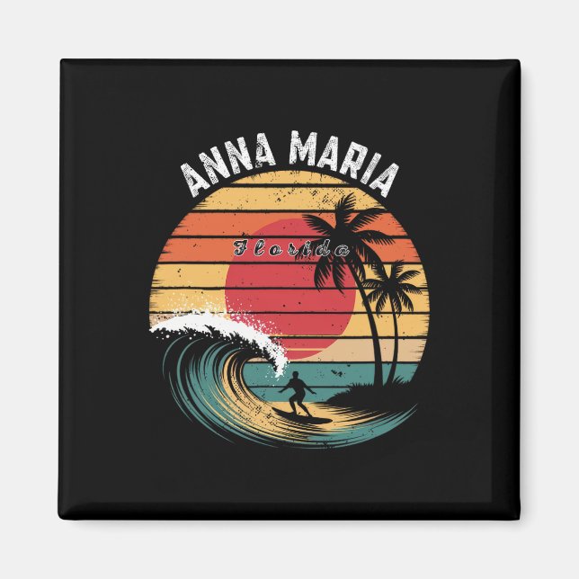 Anna Maria Beach Florida Beach Surfing  Magnet (Front)