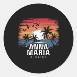 Anna Maria Beach Florida Surfing Surfer _1 Classic Round Sticker