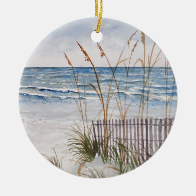 Anna Maria Island Beach Ceramic Ornament (Front)