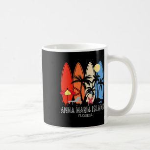 Anna Maria Island Beach Florida Retro Surfboard Vi Coffee Mug
