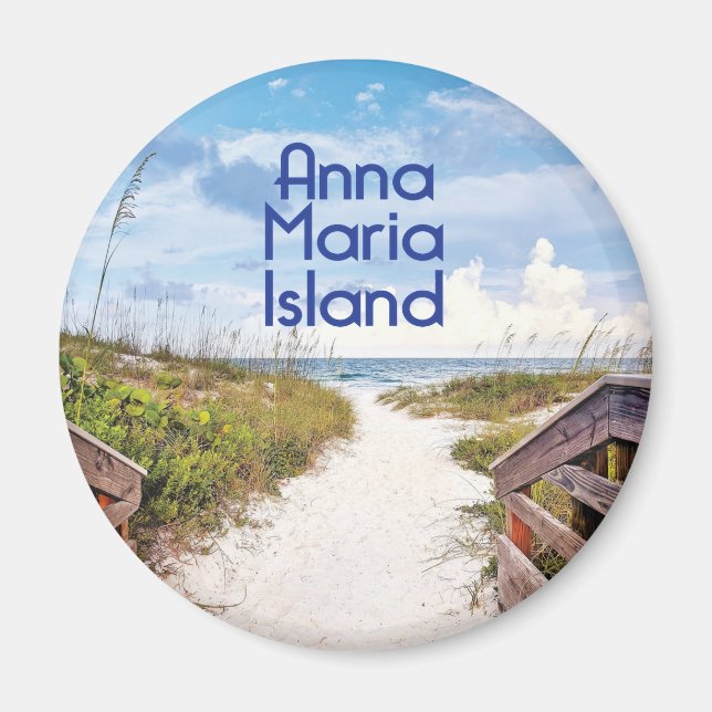 Anna Maria Island Florida Beach entrance photo Magnet (Front)
