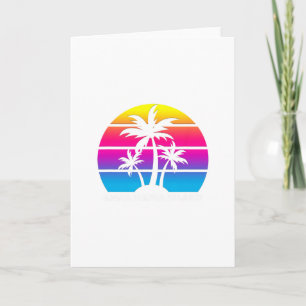 Anna Maria Island Florida Retro Palm Tree Vacation Card