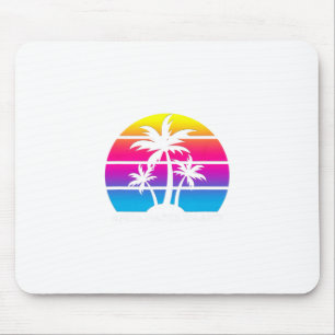 Anna Maria Island Florida Retro Palm Tree Vacation Mouse Pad