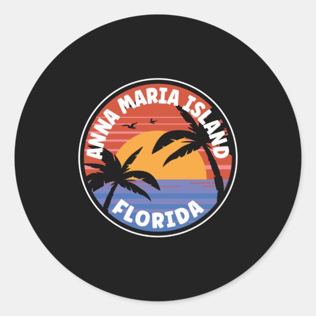 Anna Maria Island - Florida Sunrise Classic Round Sticker (Front)