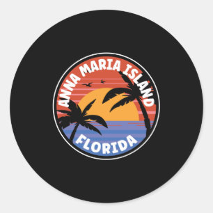 Anna Maria Island - Florida Sunrise Classic Round Sticker