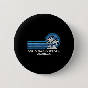 Anna Maria Island Florida Vintage Family Summer Va 6 Cm Round Badge