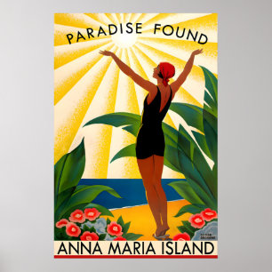 Anna Maria Island Paradise Found Florida Travel Poster