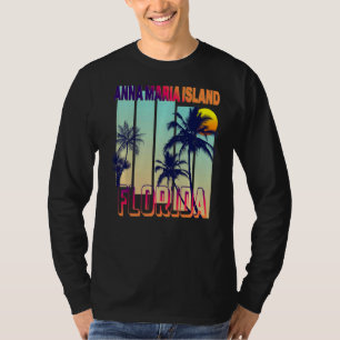 Anna Maria Island Retro Vintage Style Palm Tree Pr T-Shirt