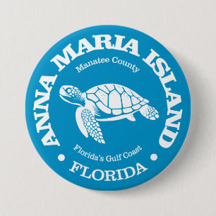Anna Maria Island (sea turtle) 7.5 Cm Round Badge