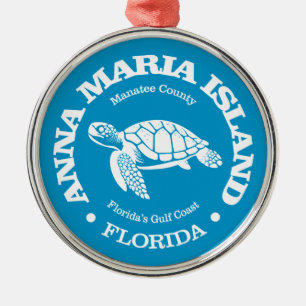 Anna Maria Island (sea turtle) Metal Ornament