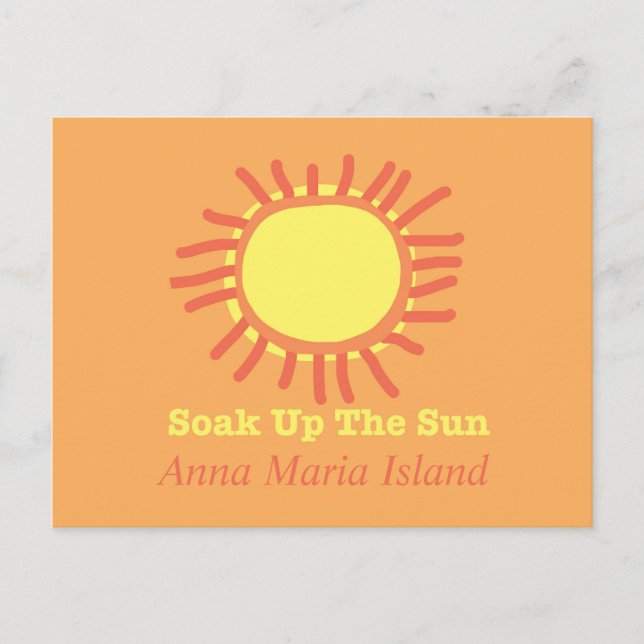 Anna Maria Island Soak Up the Sun Postcards (Front)
