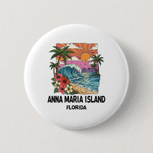 Anna Maria Island Tropical Beach Souvenir Vacation 6 Cm Round Badge