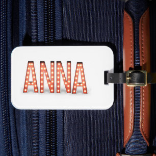 Anna Marquee Lights Luggage Tag