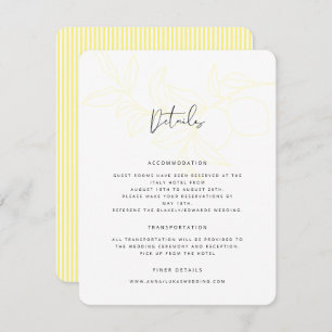 ANNA Modern Italian Lemon Stripes Details Card