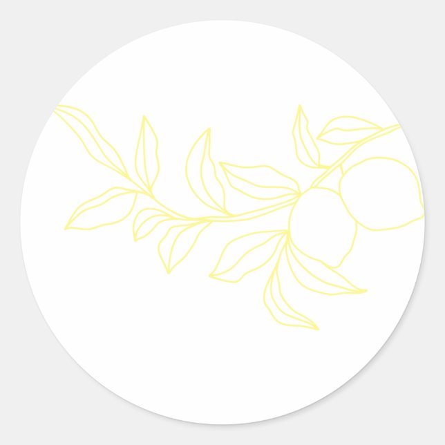 ANNA Modern Italian Lemon Wedding Envelope Seals (Front)