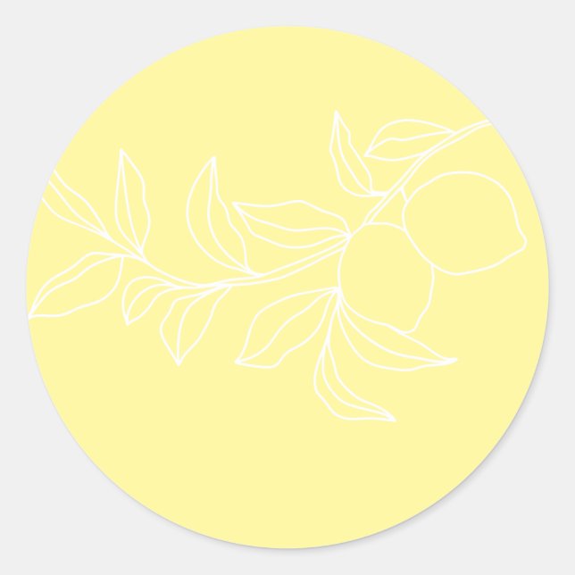 ANNA Modern Italian Lemon Wedding Envelope Seals (Front)