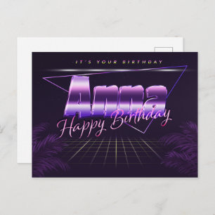 Anna Name First name purla postcard birthday