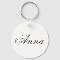 "Anna" named Basic Round Keychain