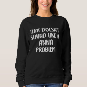 ANNA Personalised Cute Flower Girls ANNA Name Sweatshirt