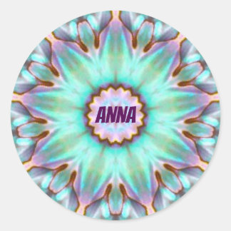 ANNA ~ Personalised Paua Shell Sticker Fractal ~