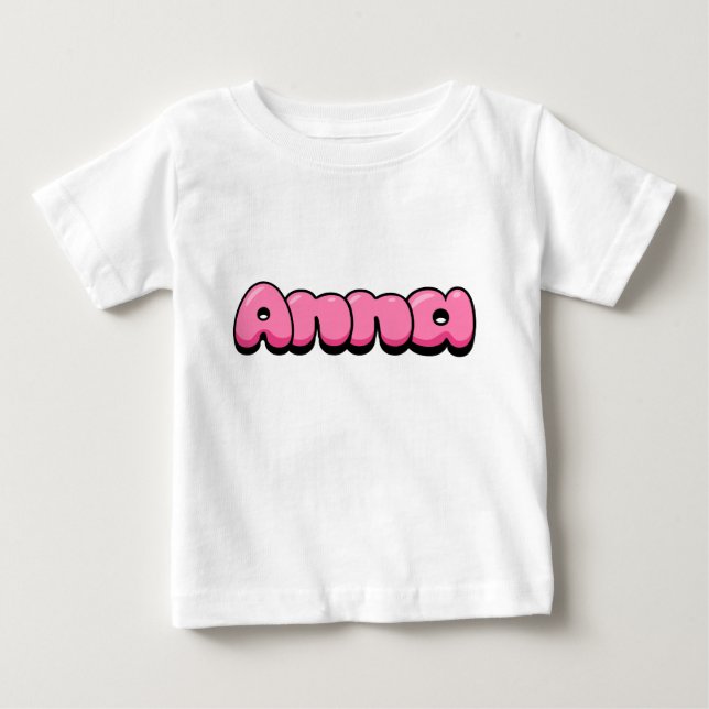 Anna Pink Baby T-Shirt (Front)