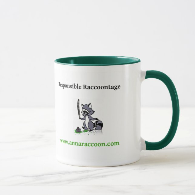 Anna Racoon Responsible Raccoontage mug (Right)