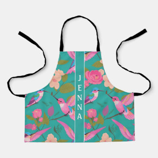 Anna’s Hummingbird Pastel Colourful Custom Pattern Apron