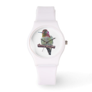 Anna’s Hummingbird silicone strapped wrist watch