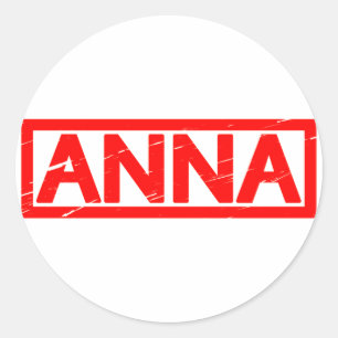 Anna Stamp Classic Round Sticker