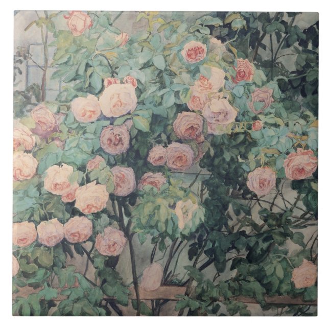 Anna Syberg Vintage Roses Ceramic Tile (Front)
