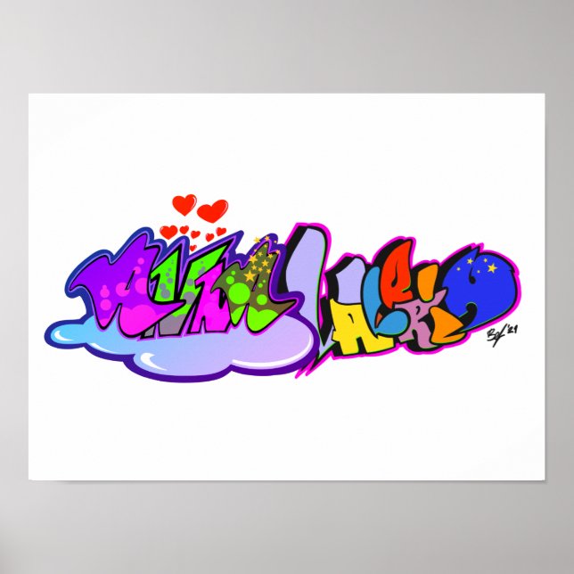 Anna Valeria Graffiti Poster (Front)