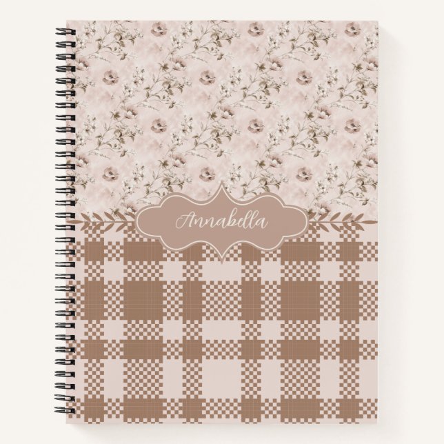 Annabella Vintage Dusty Rose Pink Deluxe Notebook (Front)