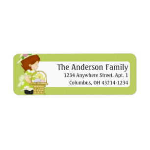 Annabella's Easter Basket d3 Return Address Labels