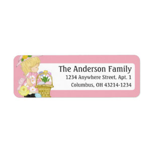 Annabella's Easter Basket d4 Return Address Labels